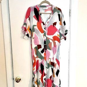 Anthropologie Abstract Print Dress